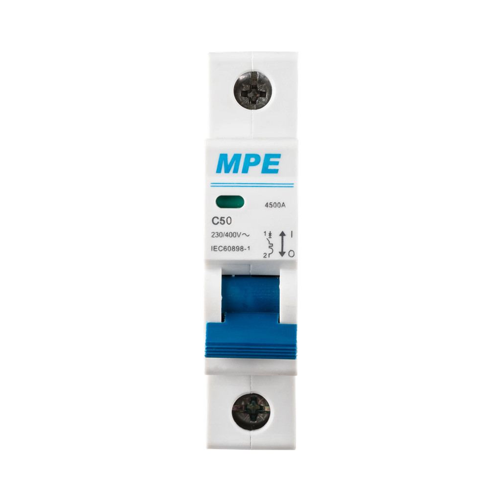 CẦU DAO TỰ ĐỘNG MCB 1 CỰC 50A MP4-C150 MPE - HÀNG CHÍNH HÃNG