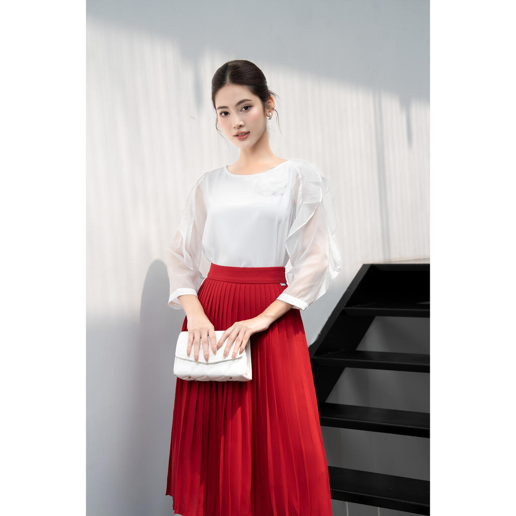 Chân váy dập ly MMOutfit JU0625651