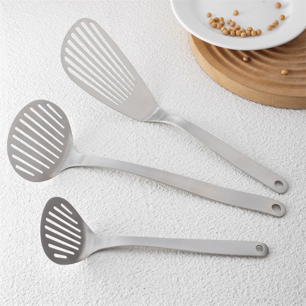 {July in New} 3 Thìa Bướm Inox 304 Dụng Cụ Nhà Bếp Xẻng Nấu Ăn