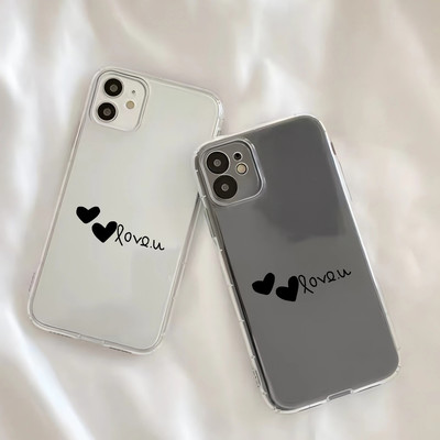 Suntaiho Trái Tim Dễ Thương Tình Yêu Trong Suốt Bóng In Hình TPU Chống Sốc Cho iPhone 17 16 15 14 13 12 11 X XS XR Pro Max Plus