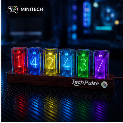 Đồng Hồ LED RGB Giả Nixie 6 Ống Bluetooth