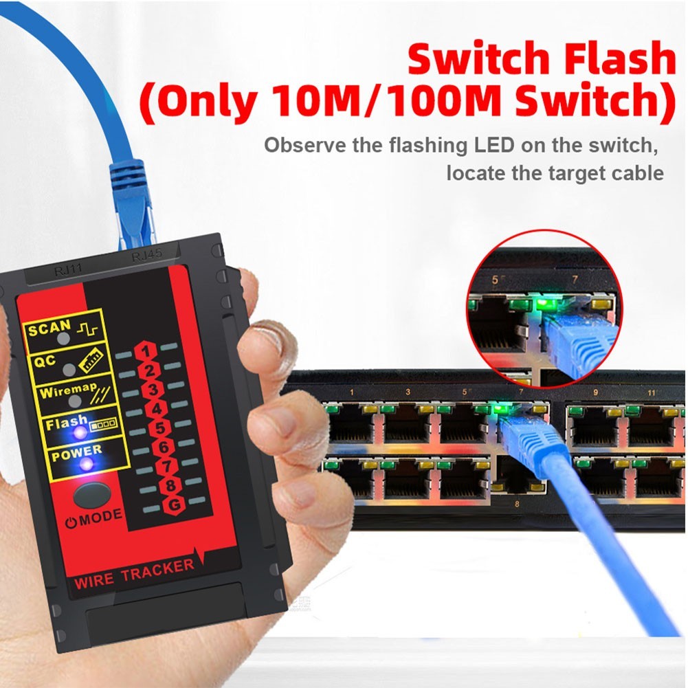 {} Bộ kiểm tra cáp mạng ET606 cho máy kiểm tra PoE, cho máy kiểm tra pha lê cho cổng RJ45 / RJ11