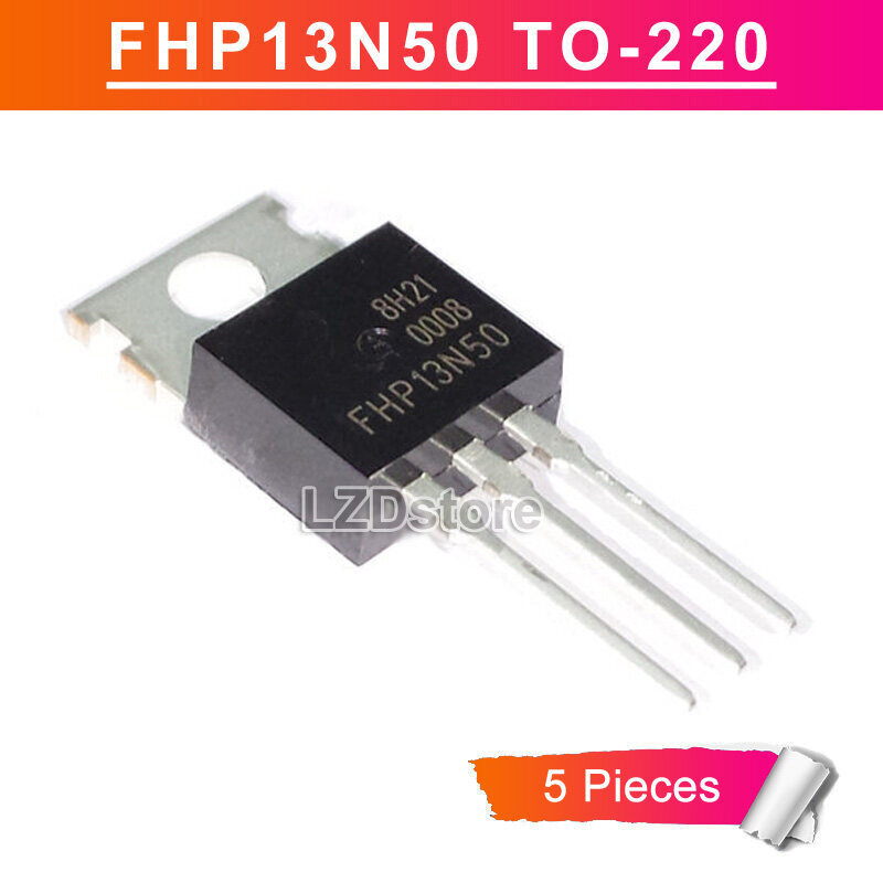 5 Chiếc FHP13N50 TO-220 FHP 13N50 TO220 N-Channel 13A / 500V MOSFET Transistor Mới