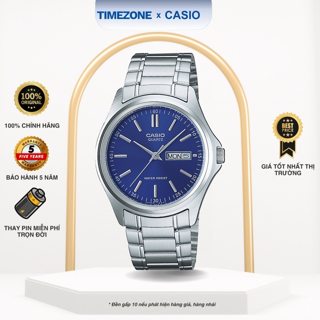Đồng hồ Casio Chính Hãng MTP-1239D-2A Dây Kim Loại - TIMEZONEVN
