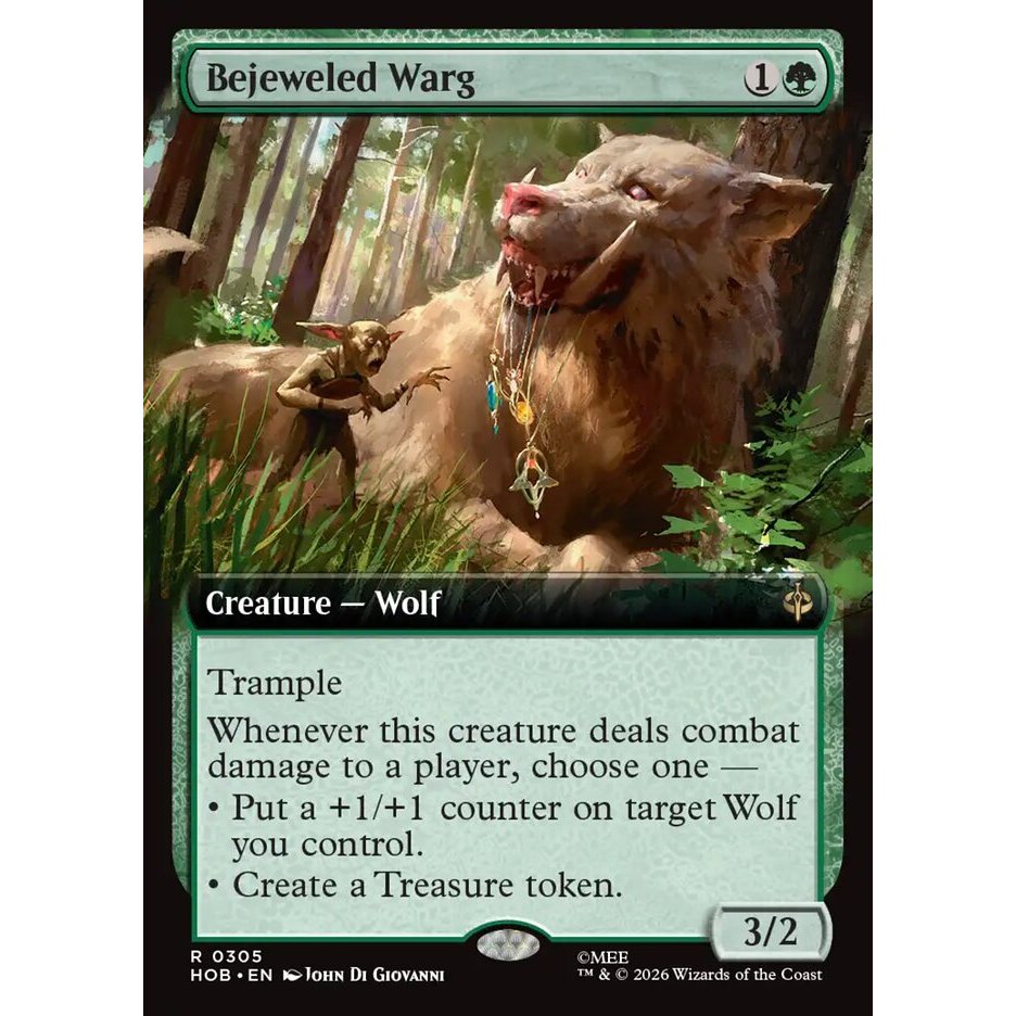 Thẻ tập hợp ma thuật Bejeweled Warg [MTG]