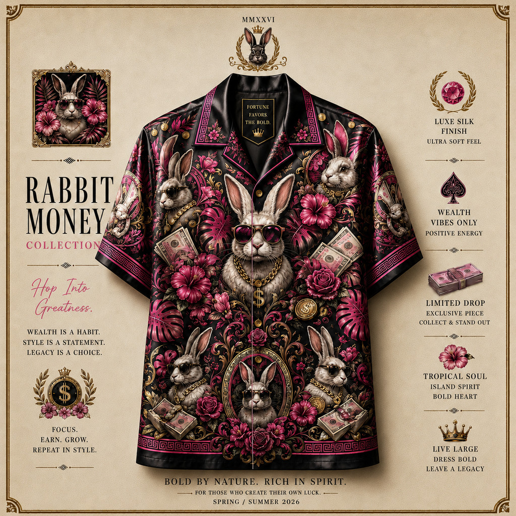 Hiwaii Shirt - Rabbit Money Áo Sơ Mi hawaii cuban