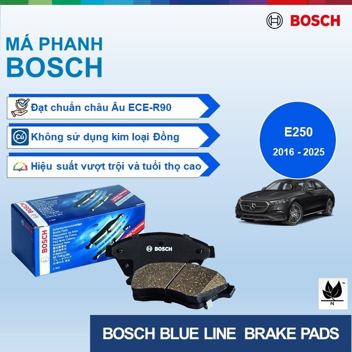 MÁ PHANH SAU BOSCH BLUE LINE MERCEDES-BENZ E300 [W213] ĐỜI 2016 ĐẾN 2025 [LM]