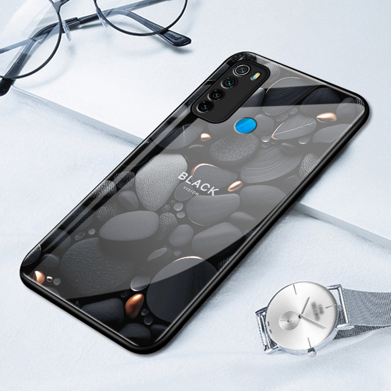 Ốp Lưng Cho Xiaomi Redmi Note 8 8T 8 Pro Điện Thoại Pebble Vỏ Kính Chống Sốc