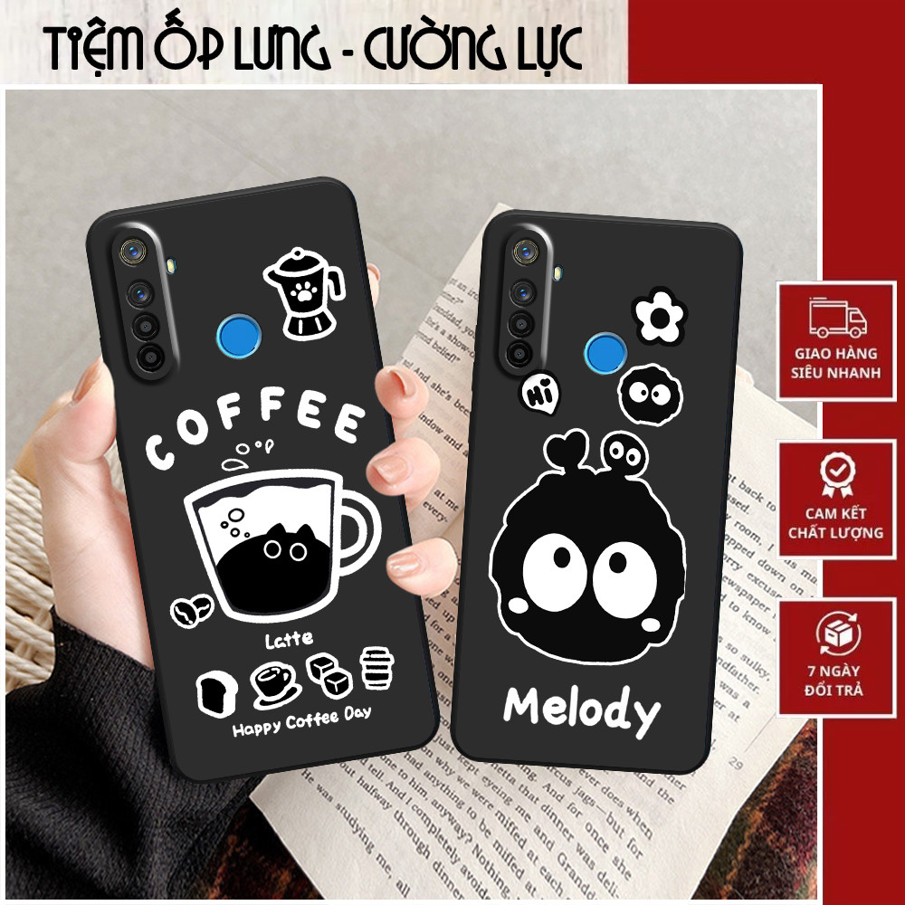 Ốp lưng Realme 5 / 5i / 5 Pro / C3 in hình họa tiết coffee, melody đáng yêu