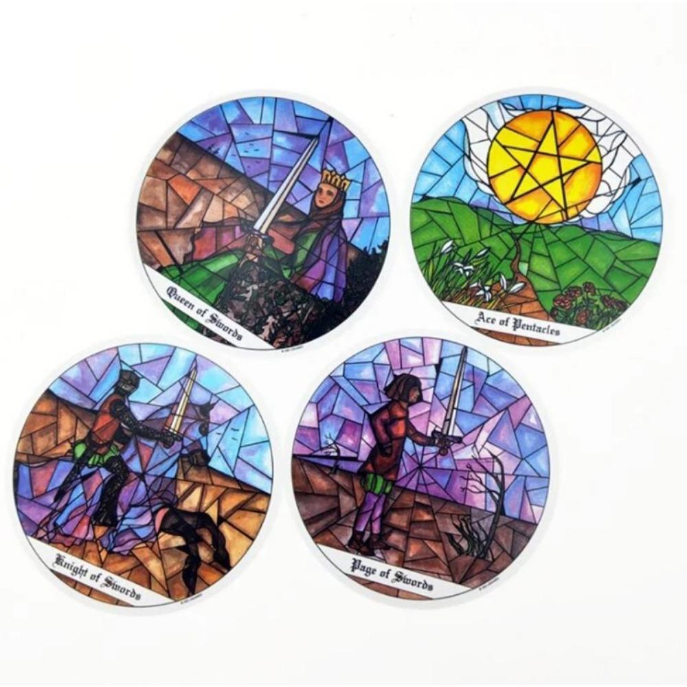 78 Cái Cổ Điển Tu Viện Tròn Cloister Tarot Cards Deck 8 * 8cm