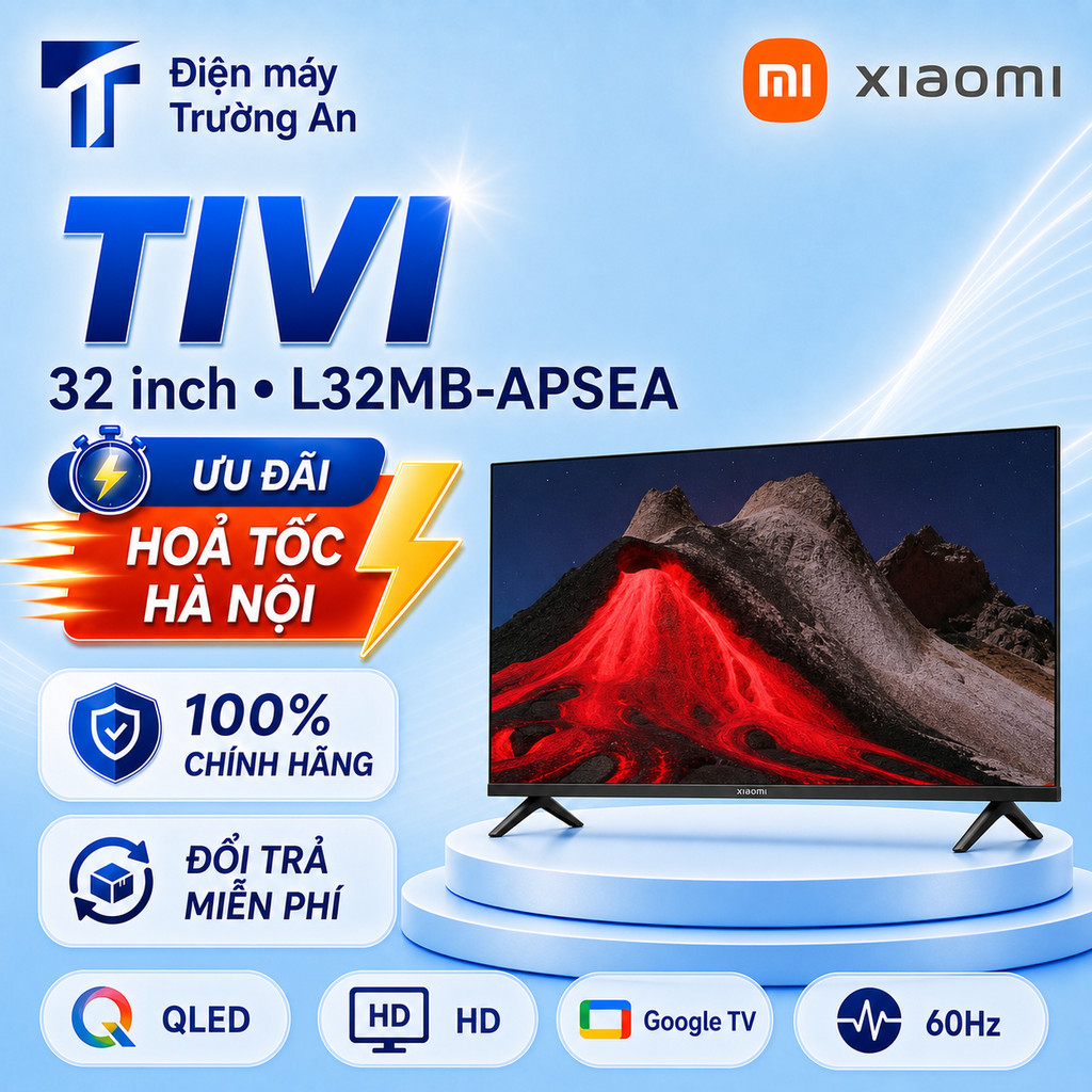 Google Tivi Xiaomi A Pro 32 inch L32MB-APSEA QLED HD - Tivi màu đẹp