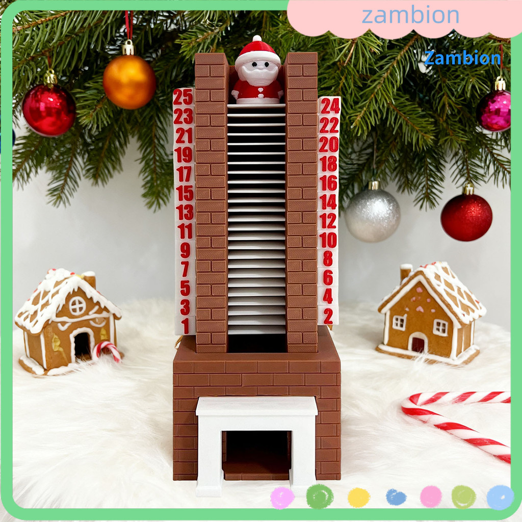 [zambion] Lịch Mùa Vọng Ông Già Noel 25 Ngày Ông Già Noel Trang Trí Lịch Đếm Ngược Giáng Sinh Với Ôn