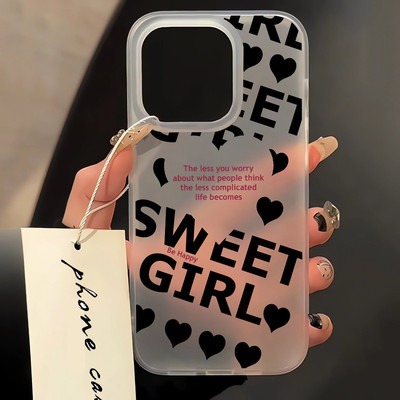 Suntaiho Sweet Girl Hearts Vỏ TPU Chống Sốc In Hình Trong Suốt Cho iPhone 17 16 15 14 13 12 11 X XS XR Pro Max Plus