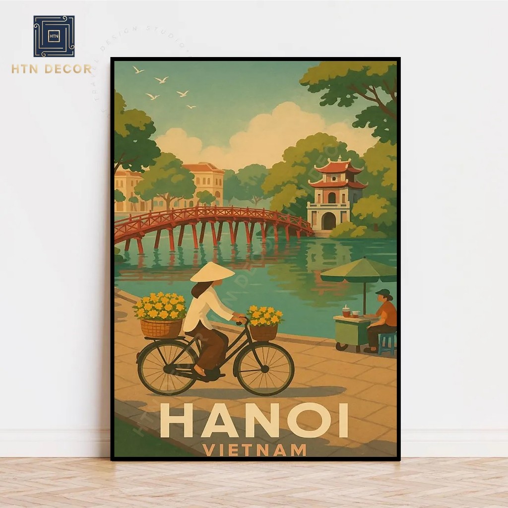 Tranh Treo tráng gương Phố Cổ Hà Nội, Tranh Decor, Tranh Trang Trí Quán Cofee, Nhà Hàng, Phòng Khách