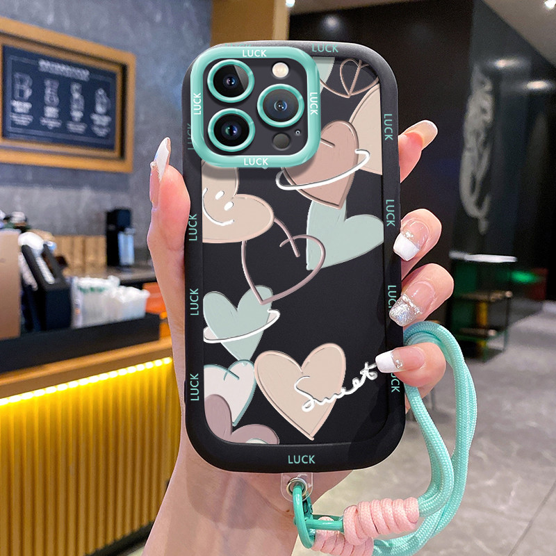 Ốp Lưng iPhone 11 11 Pro 11 Pro Max 12 12 Pro 12 Pro Max 13 13 Pro 13 Pro Max Case Với Lanyard Thời 