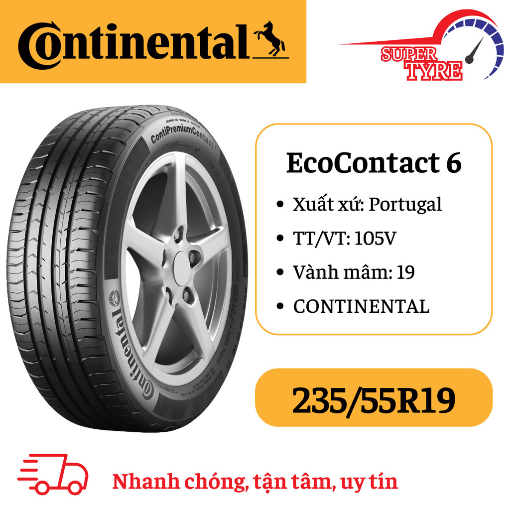 Lốp xe du lịch CONTINENTAL 235/55R19 EcoContact 6
