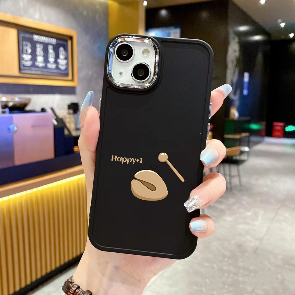 Xtrendcase Fortune Cookie Bóng Màu Đen In Hình TPU Chống Sốc Cho iPhone 17 16 15 14 13 12 11 X XS XR