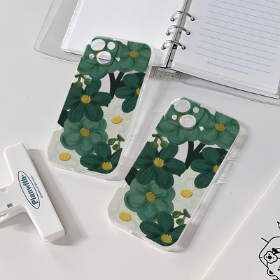 Suntaiho Thực Vật Hoa Trong Suốt Ốp Lưng In Hình Chống Sốc TPU Dành Cho iPhone 17 16 15 14 13 12 11 X XS XR Pro Max Plus