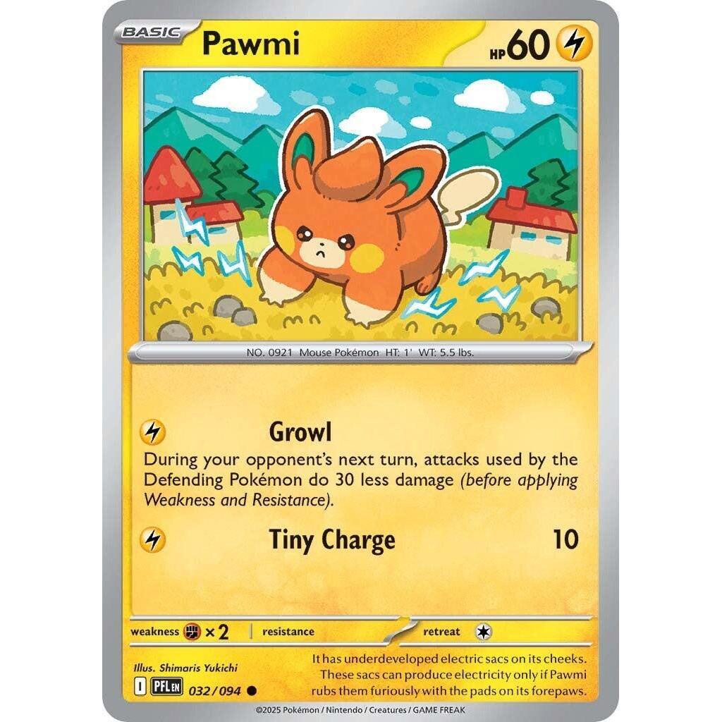 Thẻ Bài Pokemon Pawmi - 032/094 - Common