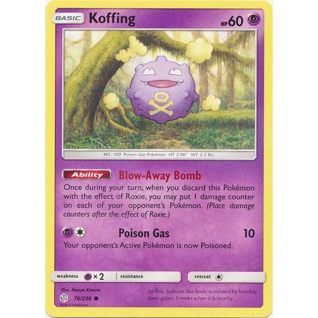 Thẻ Bài Pokemon Koffing - 76/236 - Common