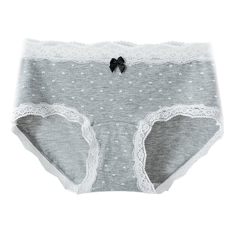 Quần Lót Nữ Cotton Kháng Khuẩn với Gusset Ren Mở Rộng