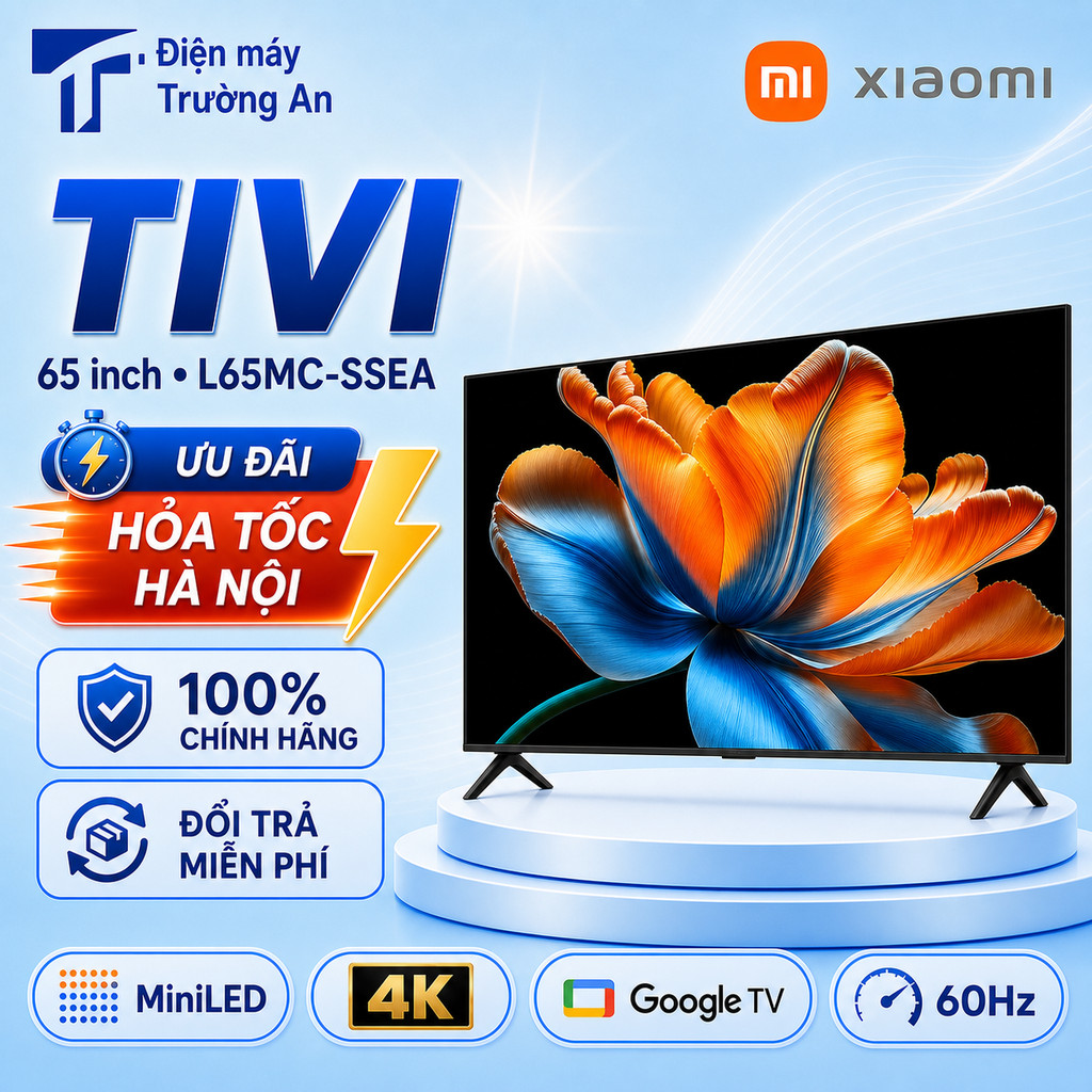 Google Tivi Xiaomi S Mini LED 65 inch L65MC-SSEA 4K - Tivi xem phim