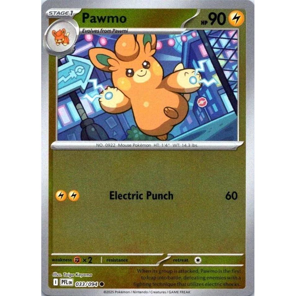Thẻ Bài Pokemon Pawmo - 033/094 - Reverse Holo Common