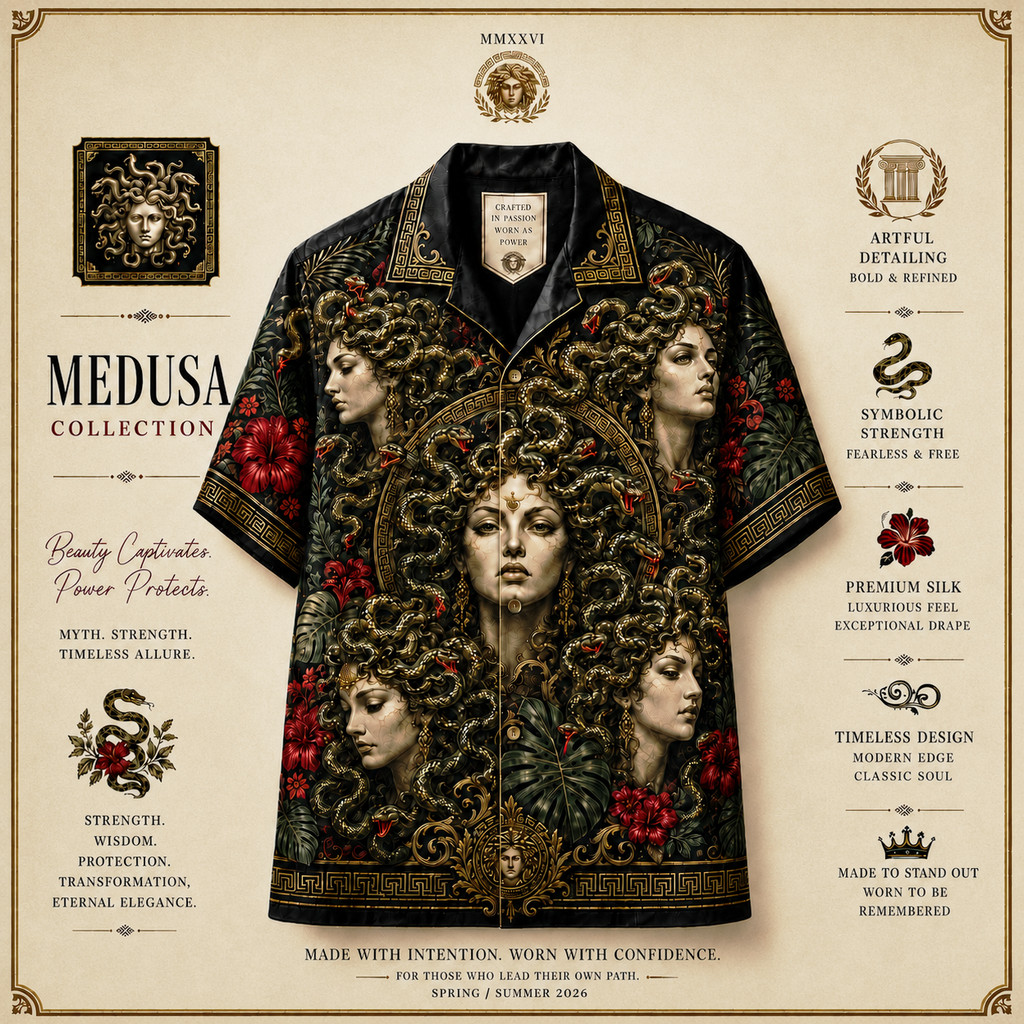Hiwaii Shirt - Medusa Collection Áo Sơ Mi hawaii cuban