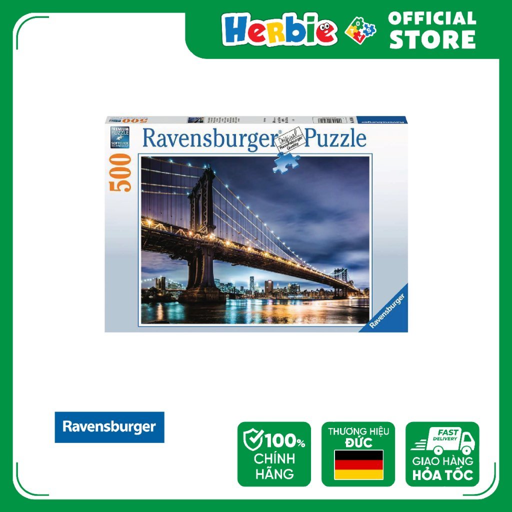 HÀNG OUTLET - Đồ Chơi Xếp Hình Puzzle 500 Mảnh RAVENSBURGER Newyork Jigsaw Puzzle 165896 - Herbie To