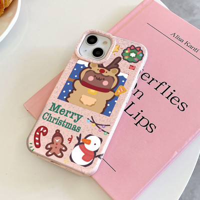 Suntaiho Giáng Sinh Dễ Thương Tuần lộc Vỏ Kem In Hình Chống Sốc TPU Dành Cho iPhone 17-11 X XS XR Pro Max Plus