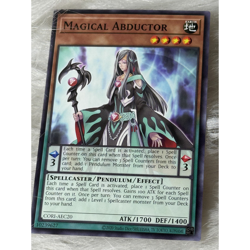Thẻ bài Yugioh Tiếng Anh chính hãng:  "Magical Abductor" (CORI-AEC20)