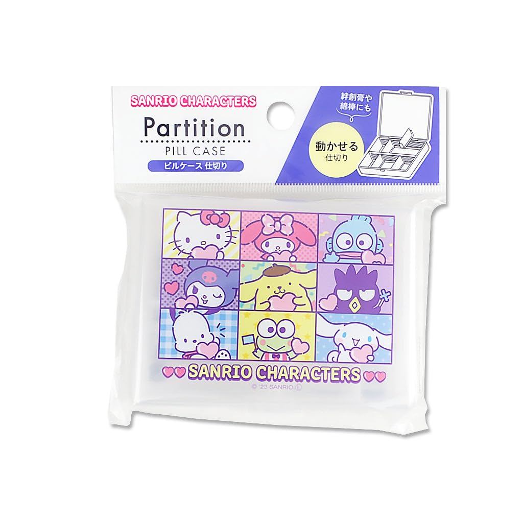 【Direct From Japan】Sanrio Characters Pill Case with Dividers
