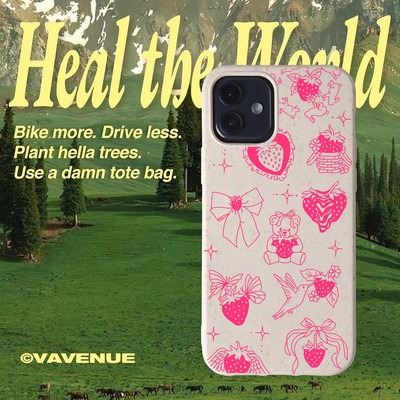 Suntaiho Coquette Strawberry Clean White In hình TPU chống sốc cho iPhone 17-11 X XS XR Pro Max Plus