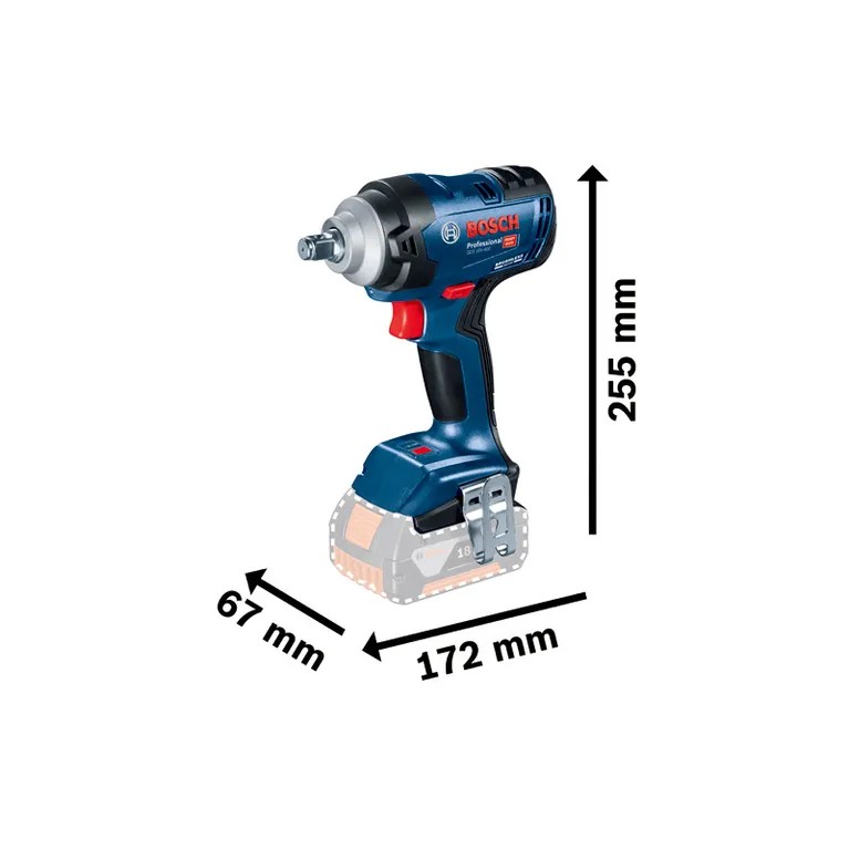 MÁY SIẾT BU LÔNG DÙNG PIN BOSCH GDS 18V-400 (SOLO / KHÔNG KÈM PIN SẠC) 06019K00K1 BOSCH - HÀNG CHÍNH
