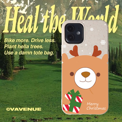 Suntaiho Tuần lộc dễ thương Giáng sinh Speckked White In hình TPU chống sốc cho iPhone 17-11 X XS XR Pro Max Plus
