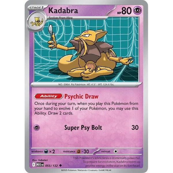 Thẻ Bài Pokemon Kadabra - 055/132 - Uncommon