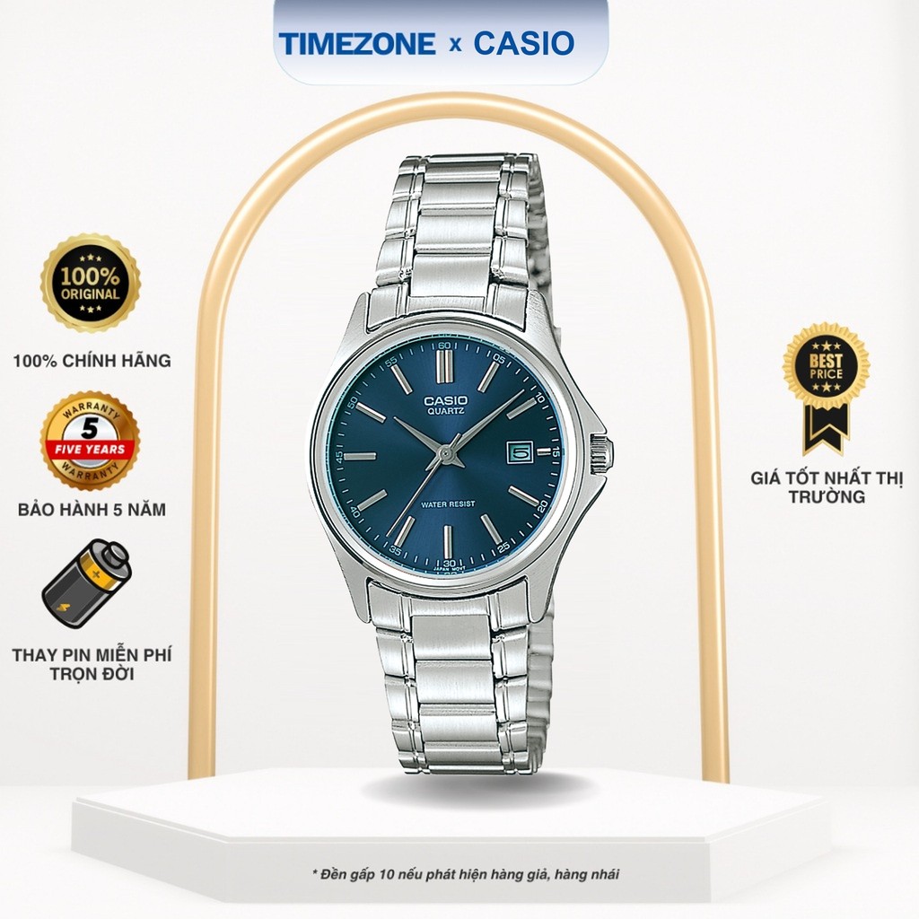 Đồng hồ Casio Chính Hãng LTP-1183A-2A Dây Kim Loại - TIMEZONEVN