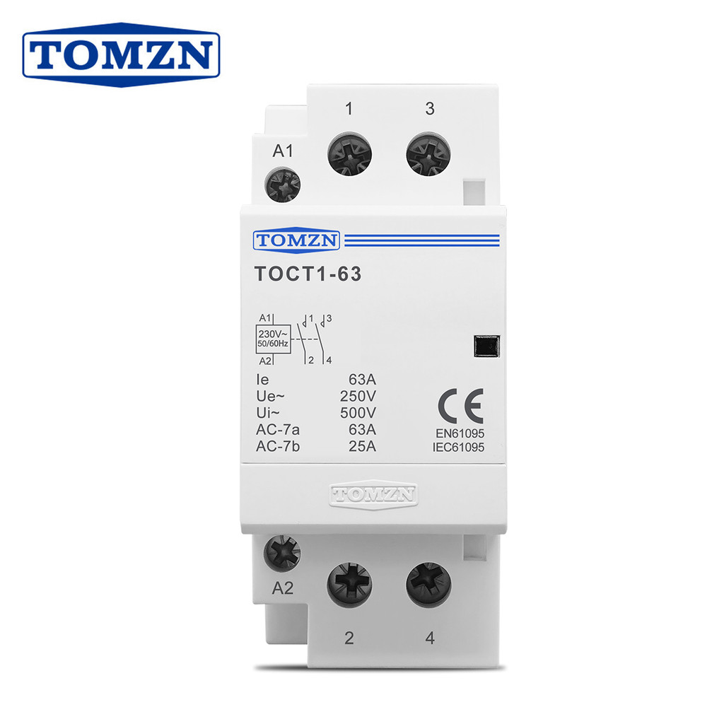 TMZN 2P 40A 63A 220V / 230V 50 / 60Hz Din Rail Hộ Gia Đình AC Mô Đun Contactor TOCT1 2NO 1NO1NC 2NC