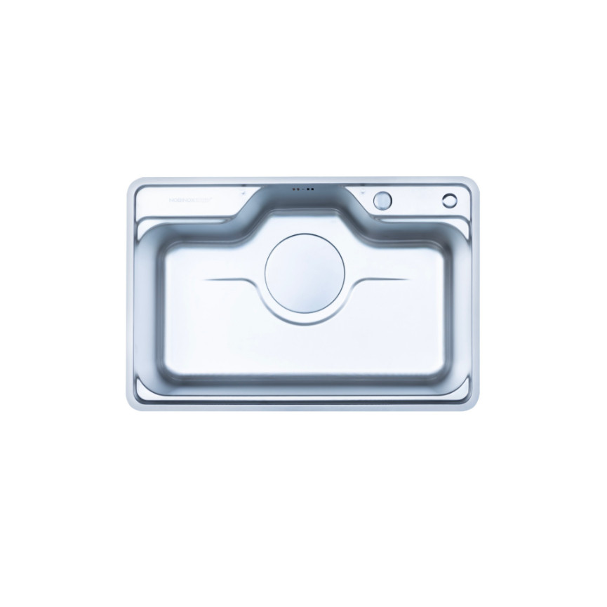 Nobinox Liken NL724D – Chậu rửa bát 1 hố inox AISI 304 – Vân siêu mịn chống xước – Kèm bộ phụ kiện