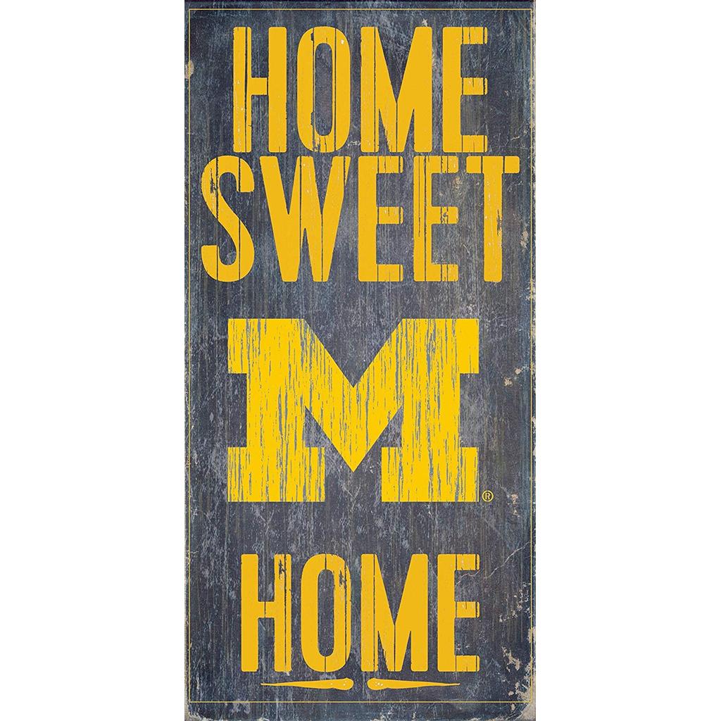 Biển hiệu gỗ Michigan Wolverines Home Sweet Home