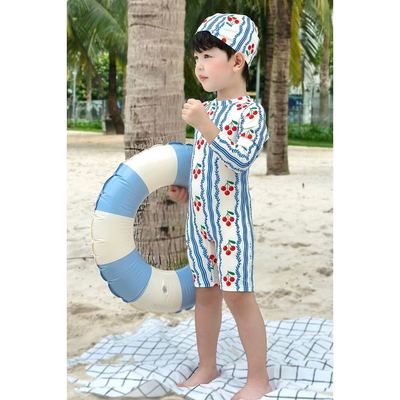 Đồ bơi liền thân BABY kèm mũ chống nắng Cherry