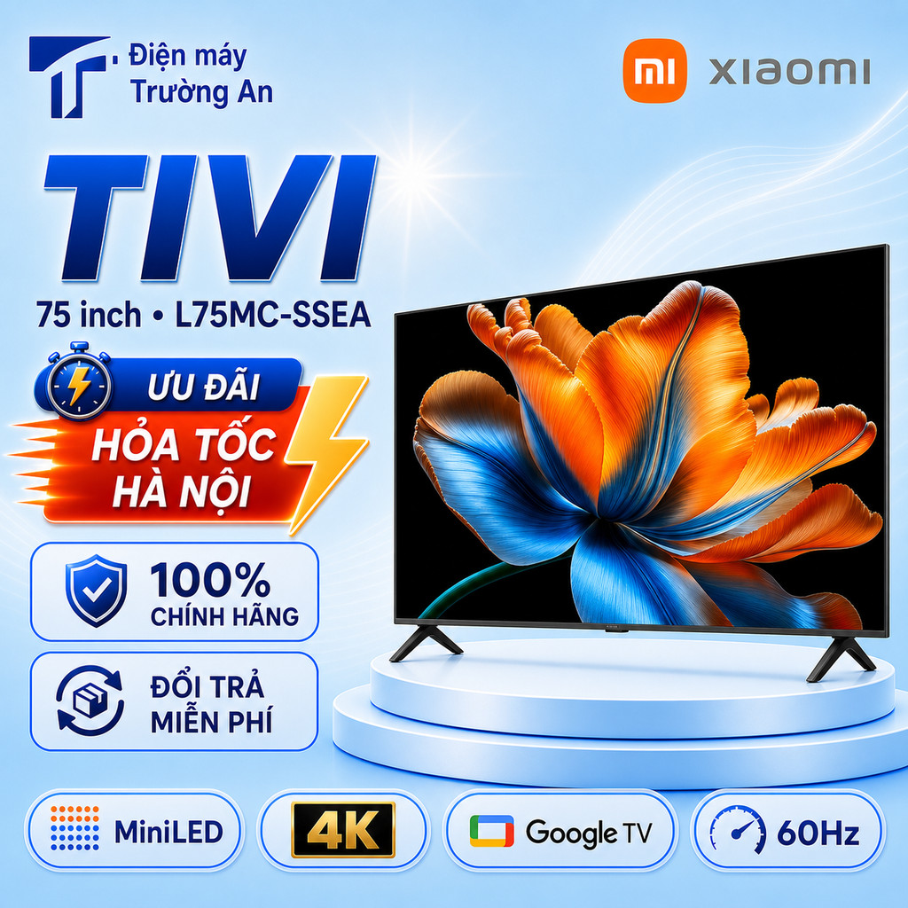 Google Tivi Xiaomi S Mini LED 75 inch L75MC-SSEA 4K - Tivi xem phim