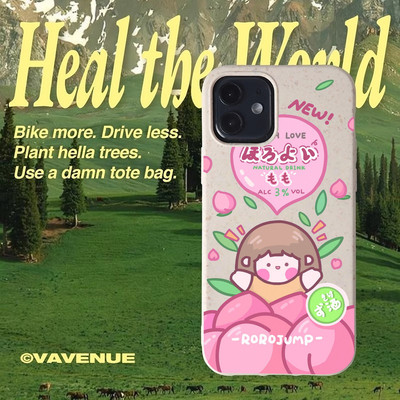 Suntaiho Peach Girl Kawaii Speckled White In hình TPU chống sốc cho iPhone 17-11 X XS XR Pro Max Plus