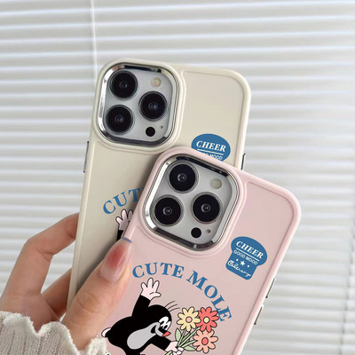 Suntaiho Dễ Thương Nốt Ruồi Hoa Cổ Điển In Màu Đen Chống Sốc TPU Dành Cho iPhone 17-11 X XS XR Pro Max Plus