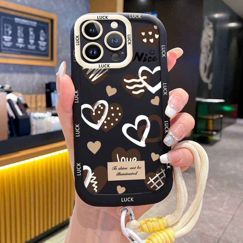 Ốp Lưng iPhone 11 11 Pro 11 Pro Max 12 12 Pro 12 Pro Max 13 13 Pro 13 Pro Max Case Với Lanyard Thời 