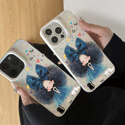 Suntaiho Cô Gái Dễ Thương Nơ Kem Trắng In Hình Chống Sốc TPU Dành Cho iPhone 17 16 15 14 13 12 11 X XS XR Pro Max Plus