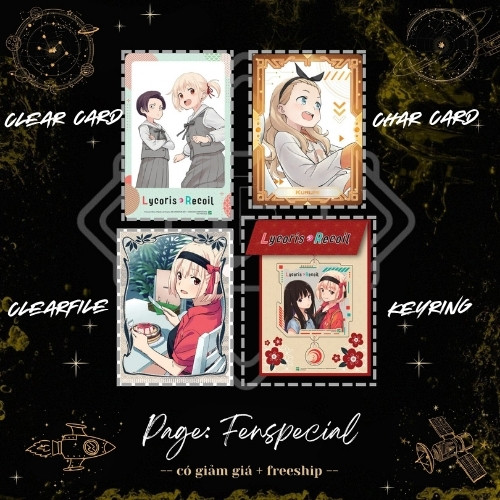 [CHỈ PHỤ KIỆN] Móc Khóa, Clearfile, Clear Card, Card - Lycoris Recoil - Tập 3 - Bản Sưu Tầm + Quà - 