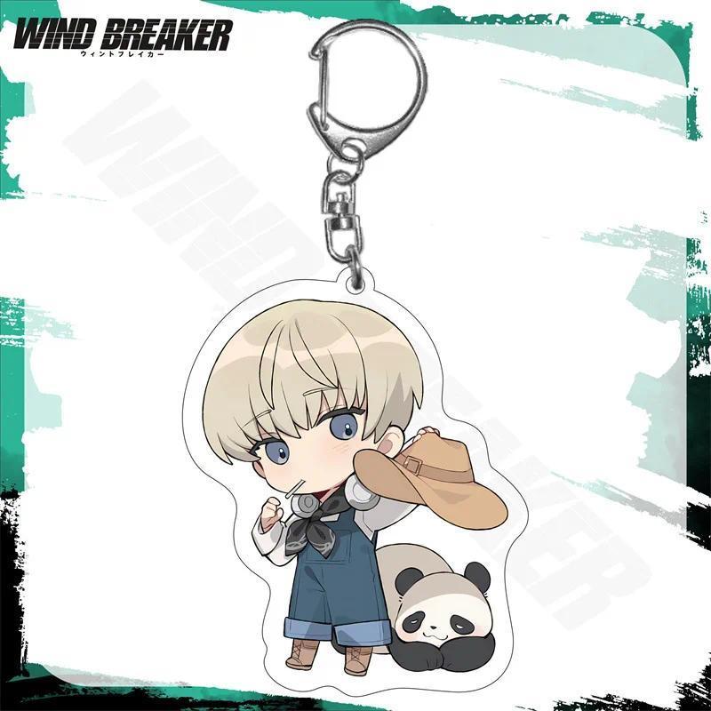 Anime Wind Breaker New Mica Keychain Lovely Bag Charms Girls Mica Keychain Hanging Face Móc Khóa Dày