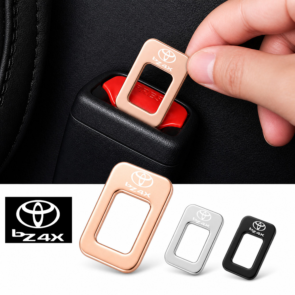 Dành Cho Xe Toyota bZ4X 2025 Kim Loại Ẩn Biểu Tượng Dây An Toàn Khóa Kẹp Chống Báo Động Chuông Giảm 