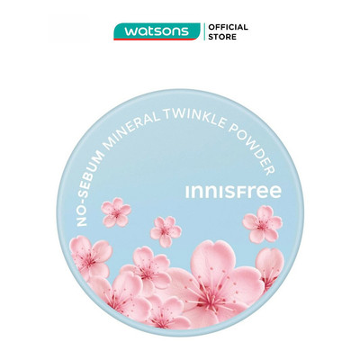 Phấn Phủ Dạng Bột innisfree No-Sebum Mineral Twinkle Powder 5g. #01 Cherry Blossom